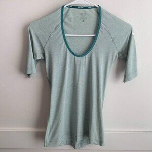 Nike Pro Heathered Mint Green Short Sleeve Shirt